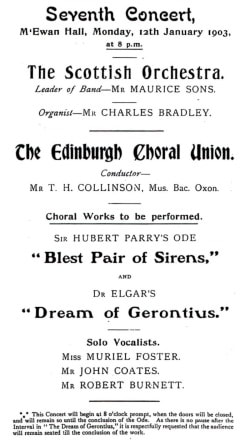 Flyer for 1903 concert