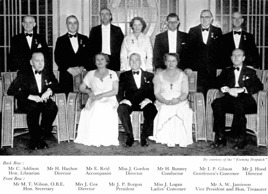 Office bearers in the 1958 centenary.