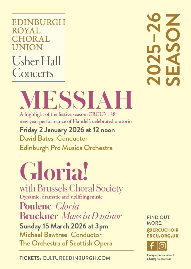 Poster for ERCU Messiah and Gloria 2026