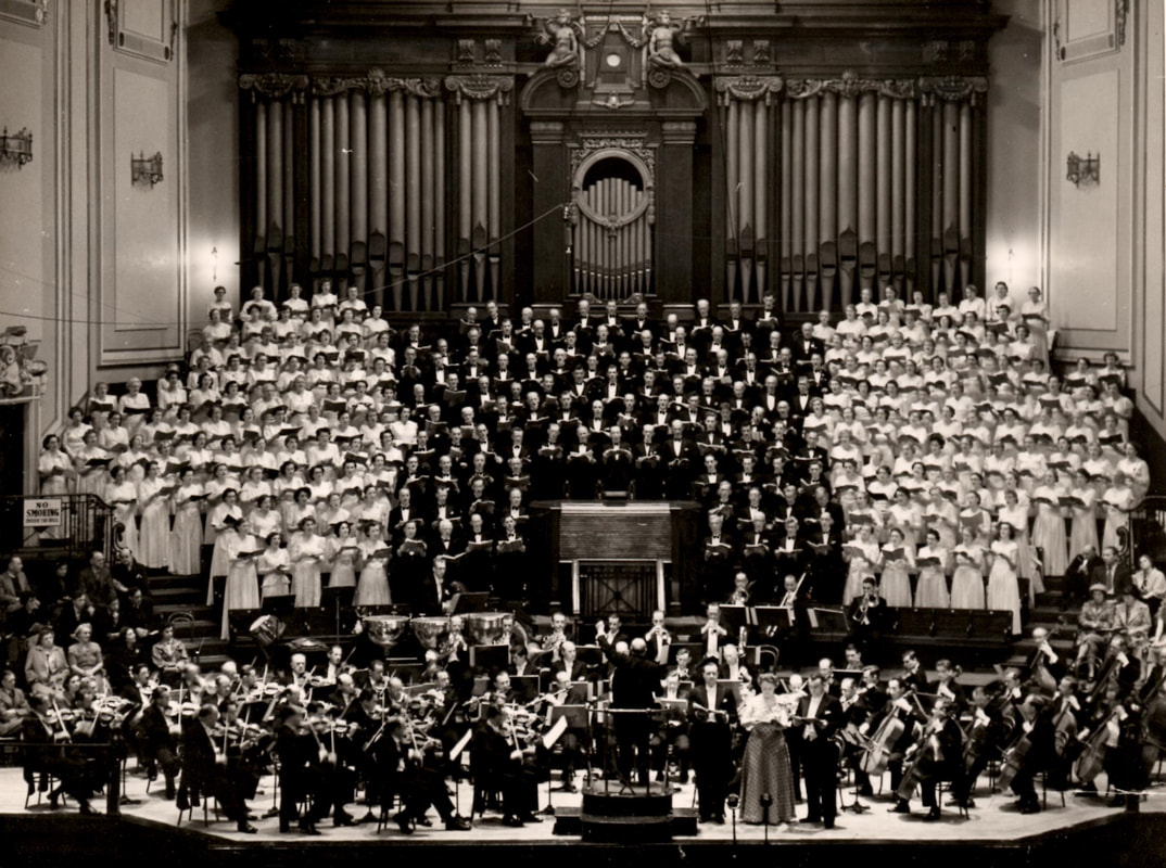 ERCU singing under Sir Thomas Beecham in 1950.